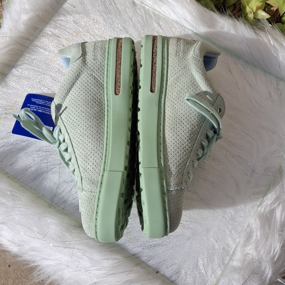 Birkenstock Bend Low Lace-Up Suede Matcha Green Sneakers Women Size 6 - Picture 7 of 16